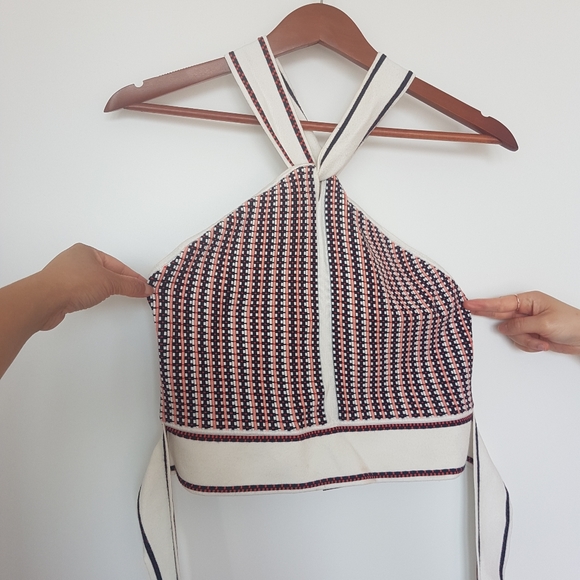 CLUB MONACO Raeni Halter Sweater Wrap Top (NWT) - Picture 2 of 9